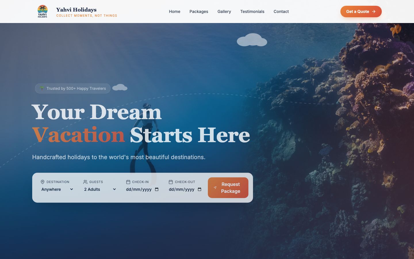 Yahvi Holidays — travel & hospitality digital platform